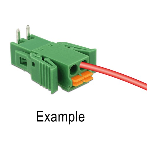 Delock Terminal block set for PCB 4 pin 3.81 mm pitch horizontal