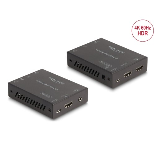 Delock HDMI KVM Extender Set over Cat.6 Cable 4K 60 Hz 70 m