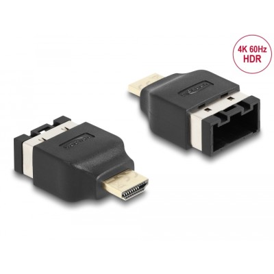Delock HDMI Automotive adapter HDMI-E female to HDMI-A male 4K 60 Hz