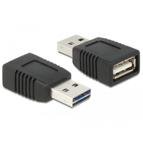 Delock Adapter EASY-USB 2.0-A male to USB 2.0-A female charging only