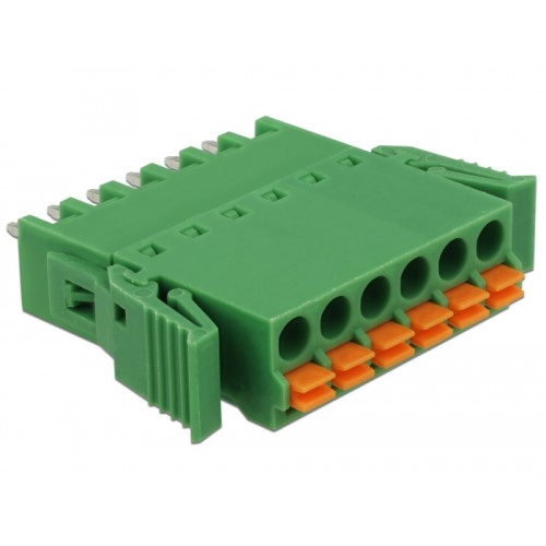 Delock Terminal block set for PCB 6 pin 3.81 mm pitch vertical