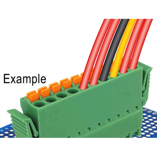 Delock Terminal block set for PCB 6 pin 3.81 mm pitch vertical