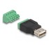 Delock USB 2.0 Type-A female to Terminal Block Adapter 2-part
