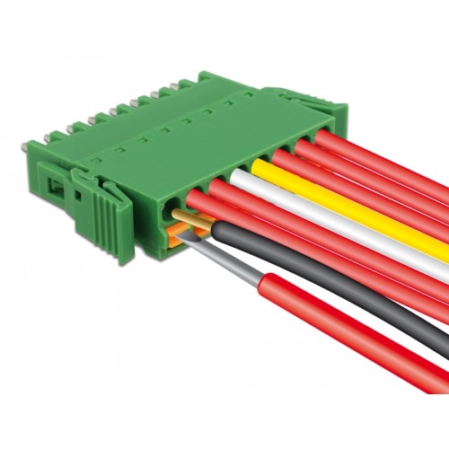 Delock Terminal block set for PCB 8 pin 3.81 mm pitch vertical