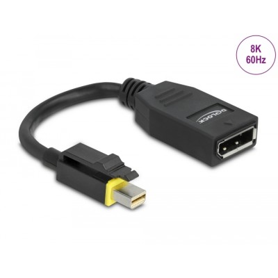 Delock Mini DisplayPort 1.4 to DisplayPort adapter with latch 8K 60 Hz