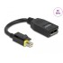Delock Mini DisplayPort 1.4 to DisplayPort adapter with latch 8K 60 Hz