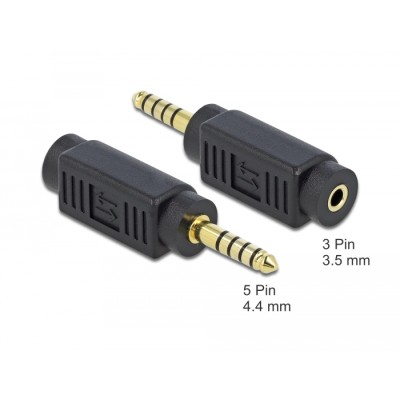 Delock Adapter Stereo jack male 4.4 mm 5 pin to Stereo jack female 3.5 mm 3 pin