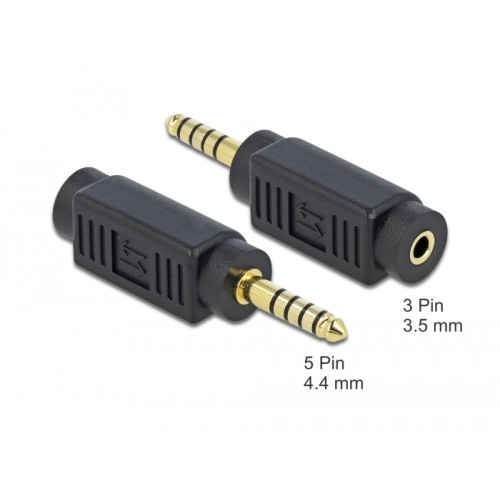Delock Adapter Stereo jack male 4.4 mm 5 pin to Stereo jack female 3.5 mm 3 pin