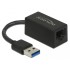 Delock Adapter SuperSpeed USB (USB 3.2 Gen 1) with USB Type-A male - Gigabit LAN 10/100/1000 Mbps compact black