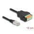 Delock RJ45 Cable Cat.5e plug to Terminal Block Adapter with push button 15 cm