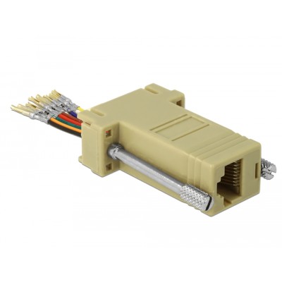 Delock D-Sub 9 pin female to RJ45 female Assembly Kit grey 2