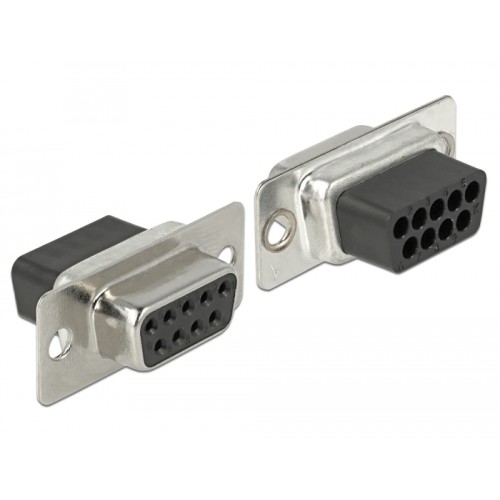 Delock D-Sub 9 pin female to RJ45 female Assembly Kit grey