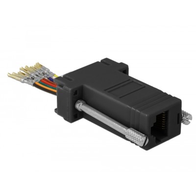 Delock D-Sub 9 pin female to RJ45 female Assembly Kit black 2