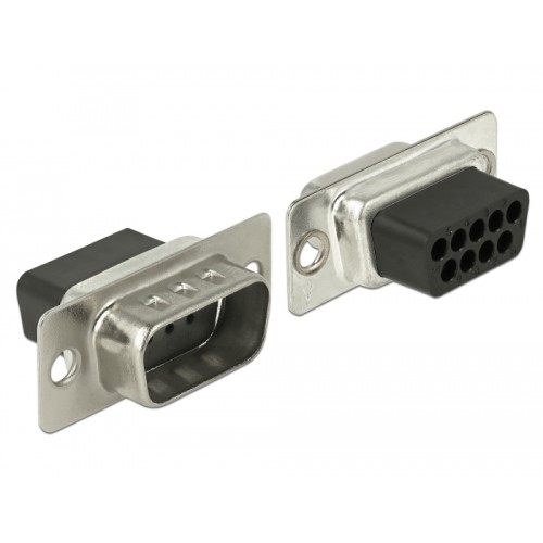 Delock D-Sub 9 pin male to RJ45 female Assembly Kit black