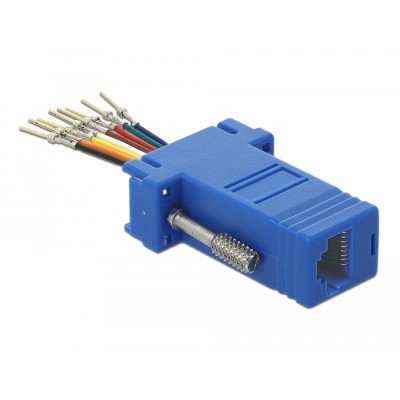 Delock Adapter D-Sub 9 pin male to RJ45 female Assembly Kit blue 2