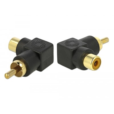 Delock RCA Adapter male to female angled 2