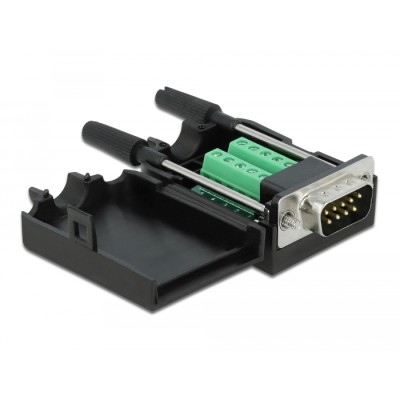 Delock D-Sub9 male to Terminal Block with Enclosure