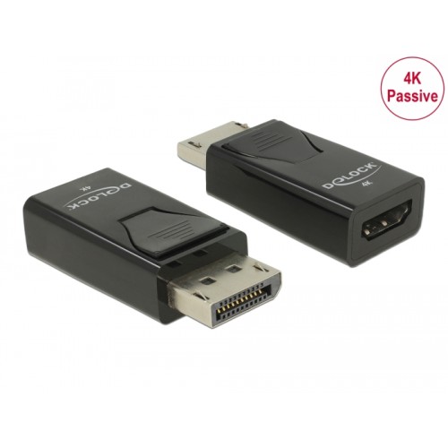 Delock Adapter DisplayPort 1.2 male to HDMI female 4K Passive black