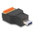 Delock USB 3.2 Gen 1 Type-A male to Terminal Block Adapter with push button