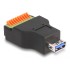 Delock USB 3.2 Gen 1 Type-A female to Terminal Block Adapter with push button