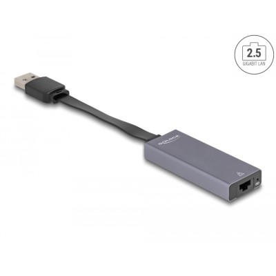 Delock USB Type-A Adapter to 2.5 Gigabit LAN slim