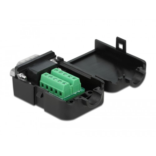 Delock D-Sub9 male to Terminal Block with Enclosure