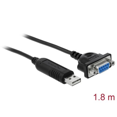 Delock USB 2.0 to serial RS-232 adapter with compact serial connector housing