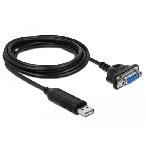 Delock USB 2.0 to serial RS-232 adapter with compact serial connector housing