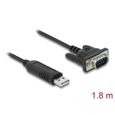 Delock USB 2.0 to serial RS-232 adapter with compact serial connector housing