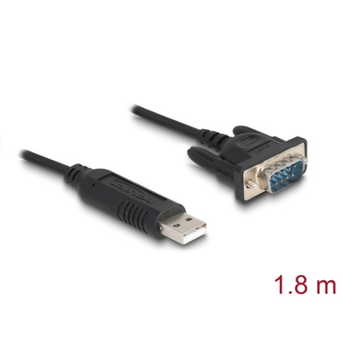 Delock USB 2.0 to serial RS-485 adapter with 15 kV ESD protection and a compact serial connector housing