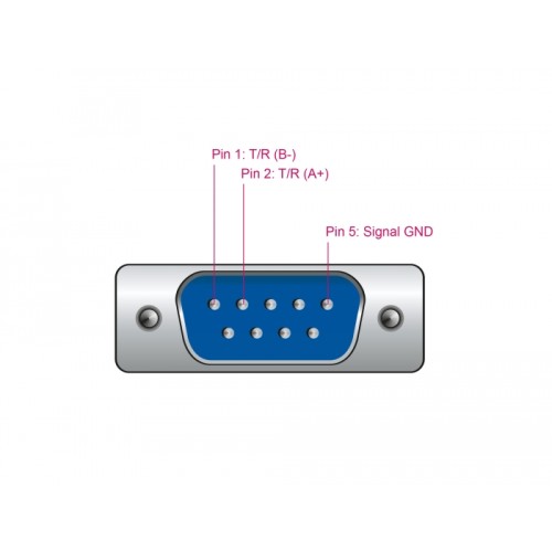 Delock USB 2.0 to serial RS-485 adapter with 15 kV ESD protection and a compact serial connector housing