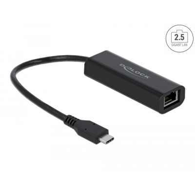 Delock USB Type-C™ Network Adapter 2.5 Gigabit LAN 1 x RJ45