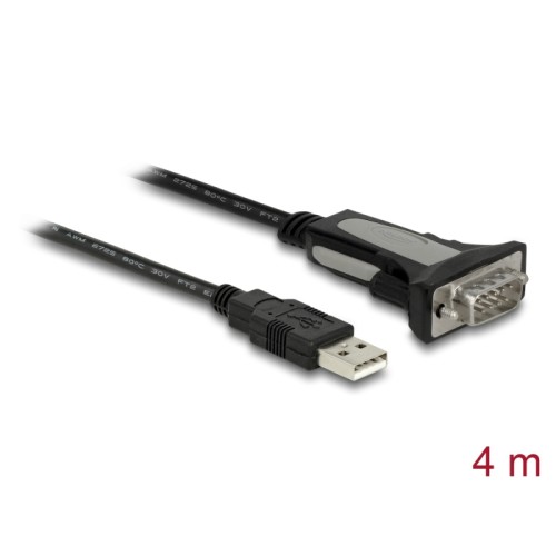Delock Adapter USB 2.0 Type-A to 1 x serial RS-232 DB9 4 m