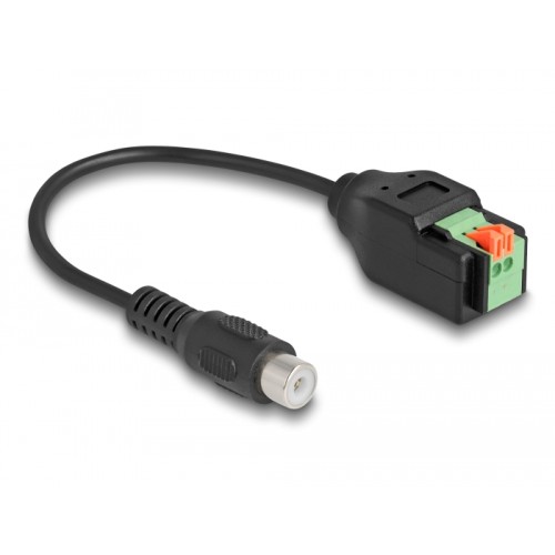 Delock Cable RCA jack to Terminal Block Adapter with push-button 15 cm