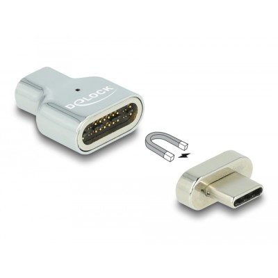 Delock Thunderbolt™ 3 / USB Type-C™ (DP Alt Mode) 8K 30 Hz Magnetic Adapter male to female 2