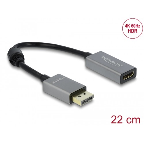 Delock Active DisplayPort 1.4 to HDMI Adapter 4K 60 Hz (HDR)