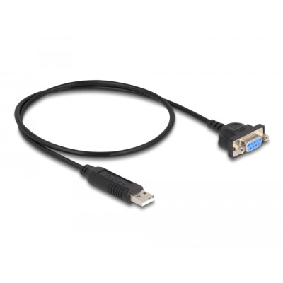 Delock USB 2.0 to serial RS-232 adapter D-Sub 9 female with compact connector housing 50 cm FTDI 2
