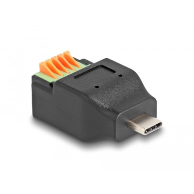 Delock USB Type-C™ 2.0 male to Terminal Block Adapter with push-button