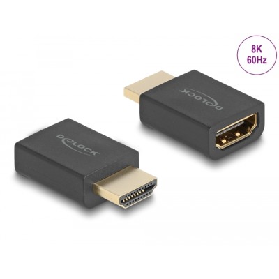 Delock High Speed HDMI with Ethernet Adapter male to female 8K 60 Hz black