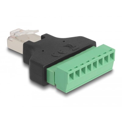 Delock Adapter RJ45 male - Terminal Block 8 pin 2-part 3.81 mm 2