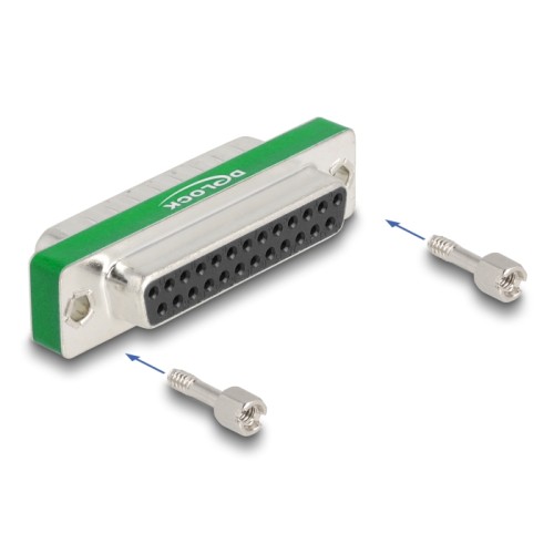 Delock RF/EMI Interference Suppression Filter D-Sub 25 pin male to female with low-pass filter capacitive