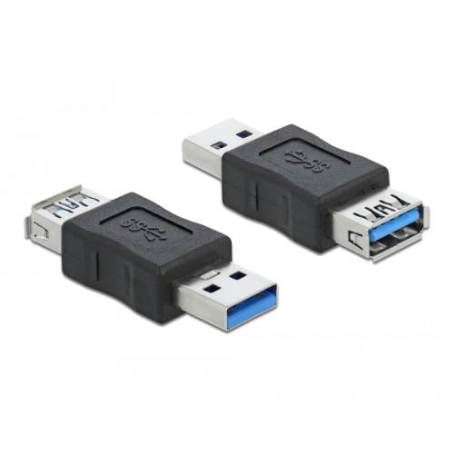 Delock USB 3.0 Adapter Type-A male to Type-A female Data Blocker