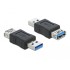 Delock USB 3.0 Adapter Type-A male to Type-A female Data Blocker