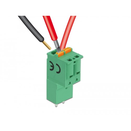 Delock Terminal block set for PCB 2 pin 5.08 mm pitch vertical