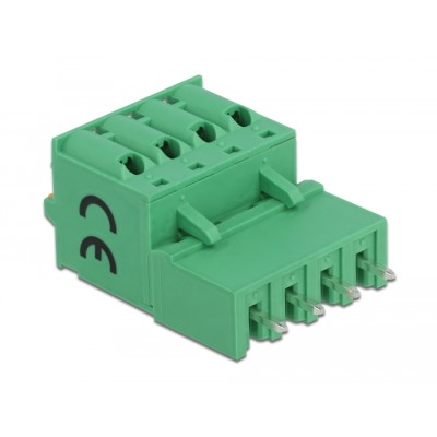 Delock Terminal block set for PCB 4 pin 5.08 mm pitch vertical 2
