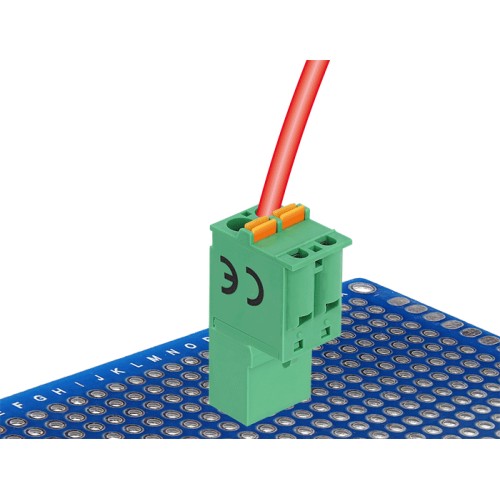 Delock Terminal block set for PCB 4 pin 5.08 mm pitch vertical