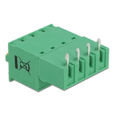 Delock Terminal block set for PCB 4 pin 5.08 mm pitch horizontal 2
