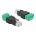Delock Adapter RJ11/14 male to Terminal Block 4 pin 2-part