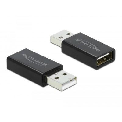 Delock USB 2.0 Adapter Type-A male to Type-A female Data Blocker