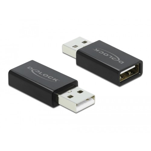 Delock USB 2.0 Adapter Type-A male to Type-A female Data Blocker